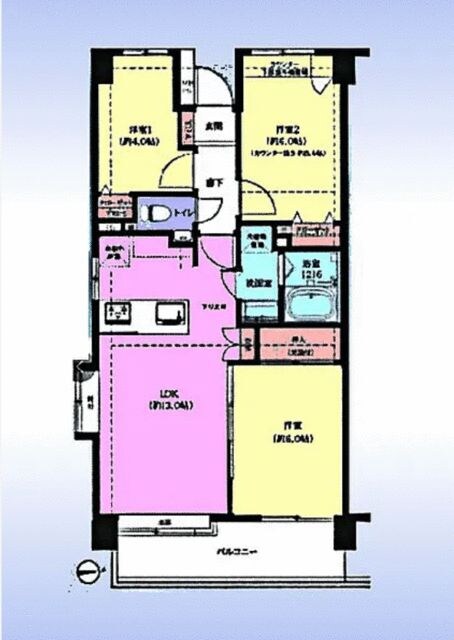 川口南町パーク・ホームズの物件間取画像