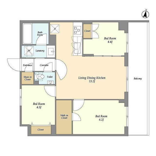 メゾンドオンディーヌの物件間取画像