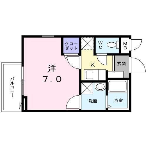 Ｔフラッツ富久町の物件間取画像