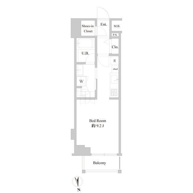 Ｂ　ＣＩＴＹ　ＡＰＡＲＴＭＥＮＴ　ＩＴＡＢＡＳＨＩ　ＮＯＲＴＨの物件間取画像
