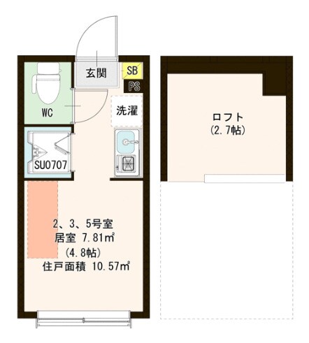 ハーモニーテラス小竹向原Ⅱの物件間取画像