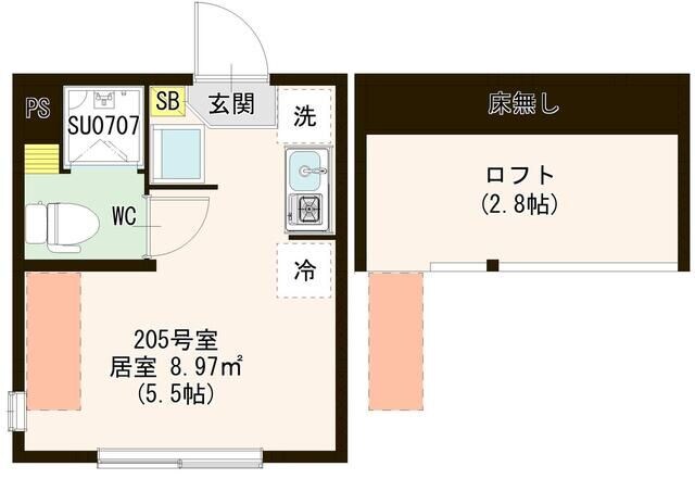 キューブときわ台の物件間取画像