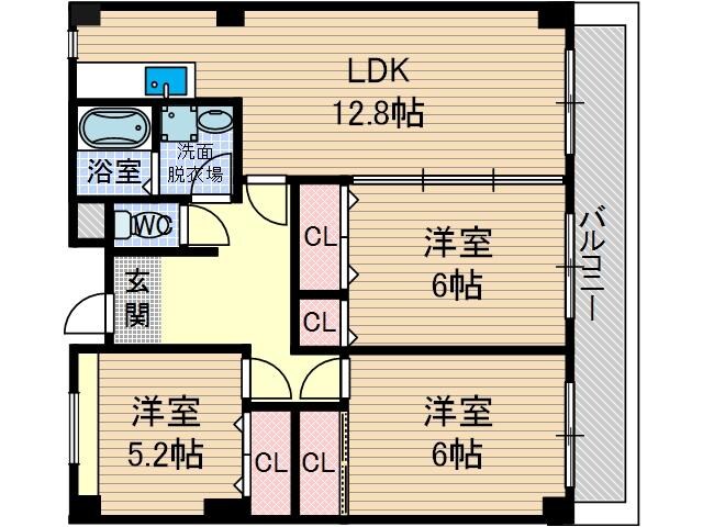 ヴィルヌーブの物件間取画像
