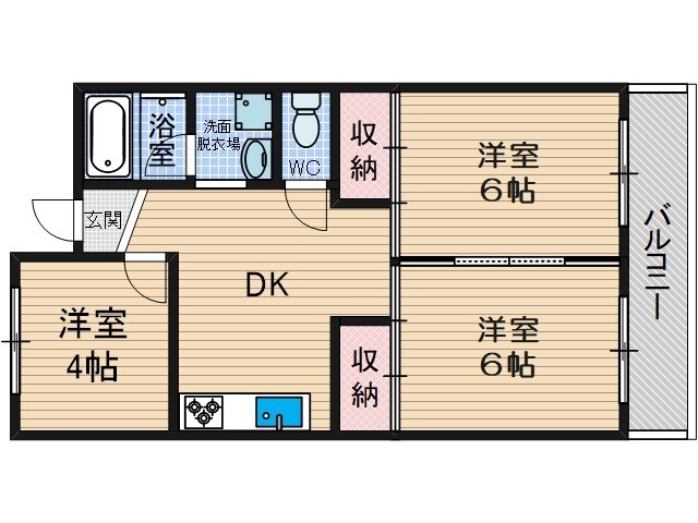 グリーンハイツ正雀の物件間取画像