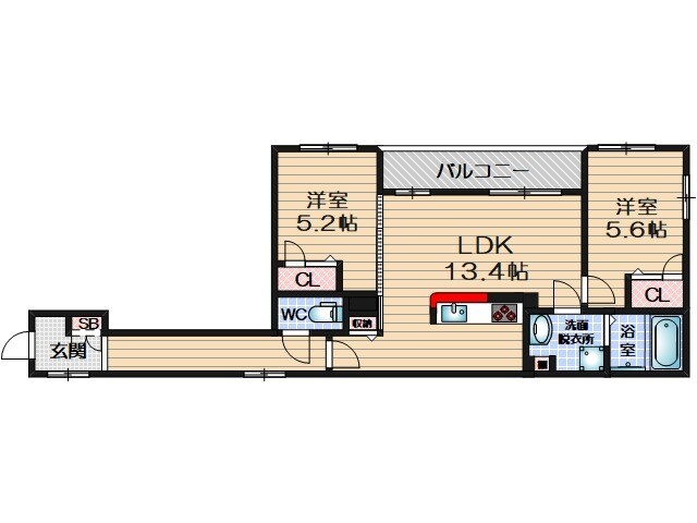 グランリュミエスタ茨木春日の物件間取画像
