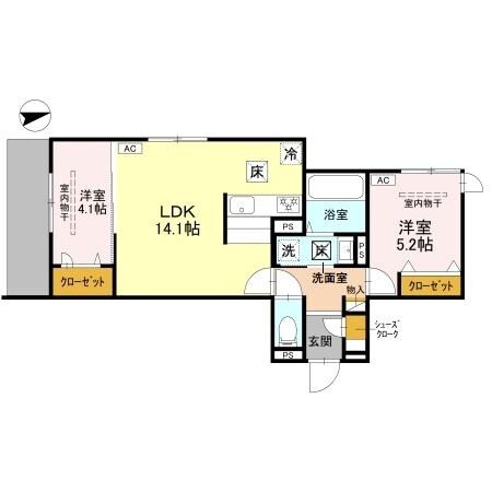 D-residence東五百住町の物件間取画像