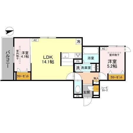 D-residence東五百住町の物件間取画像