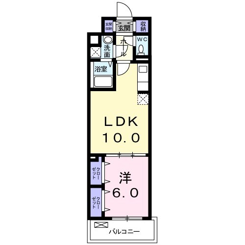 上牧駅 徒歩4分 5階の物件間取画像