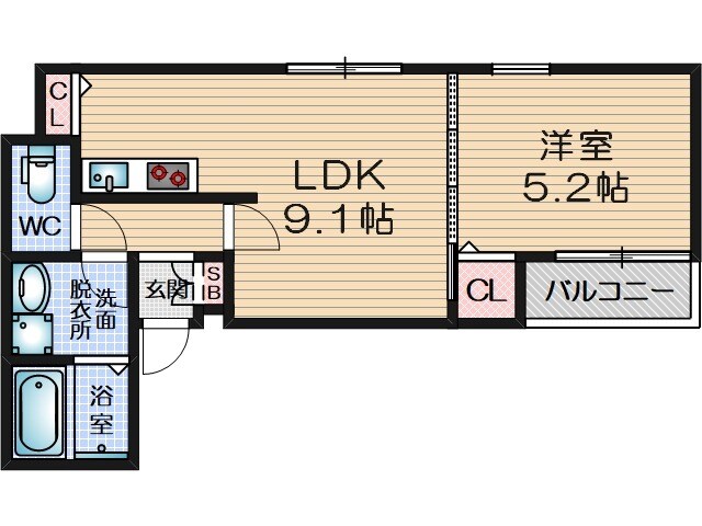 Kvell Garden春日の物件間取画像
