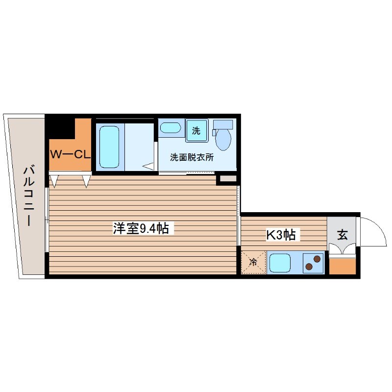 パレグレース中広Ⅱの物件間取画像