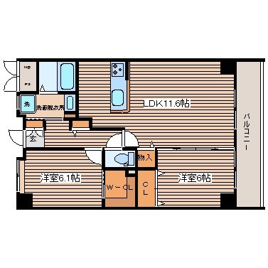 ヴィラージュ緑井の物件間取画像