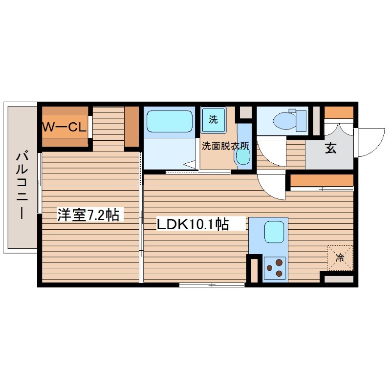 セジュールピア庚午の物件間取画像