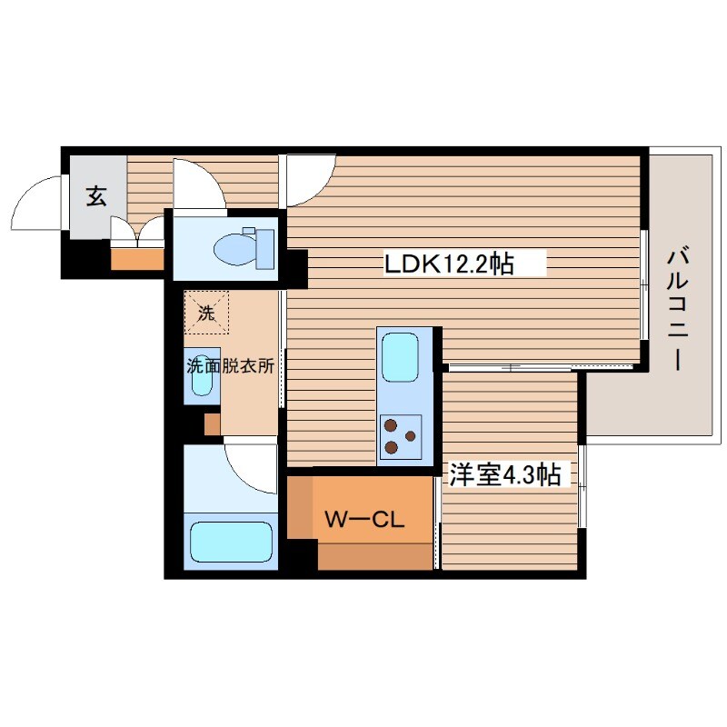 ペルル段原南の物件間取画像