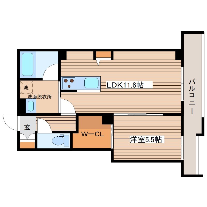 ペルル段原南の物件間取画像