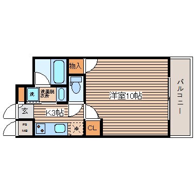 フローラ西原の物件間取画像