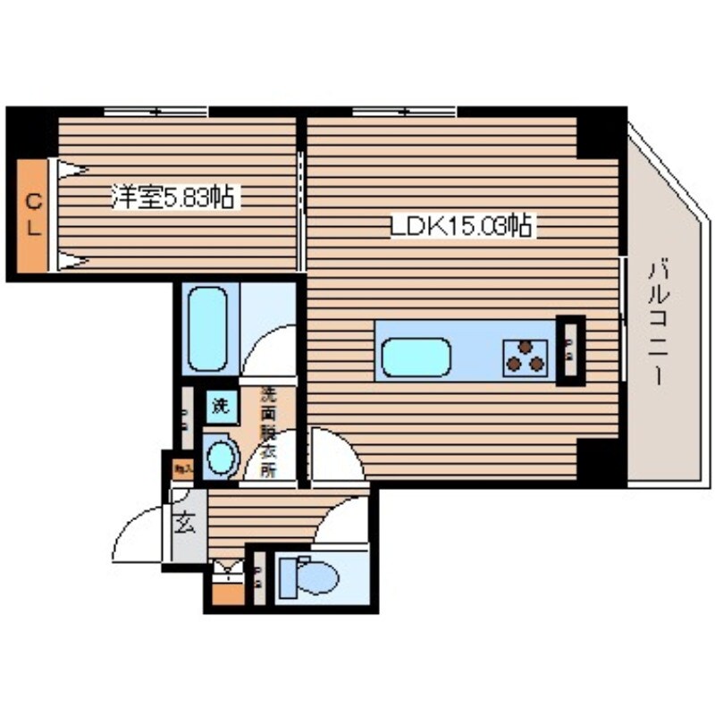 CREST CENTRAL BLDG.の物件間取画像