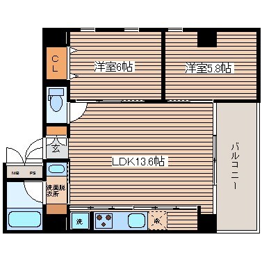 87ｇ YOSHIJIMA ａｖｅ．の物件間取画像