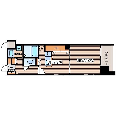 グラビスコート八丁堀の物件間取画像