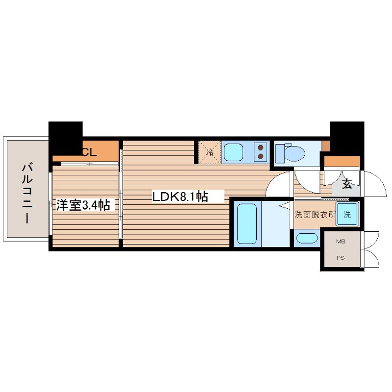 ブランシエスタ河原町の物件間取画像