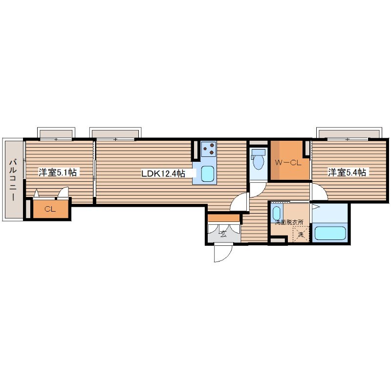 シャーメゾン三洋の物件間取画像