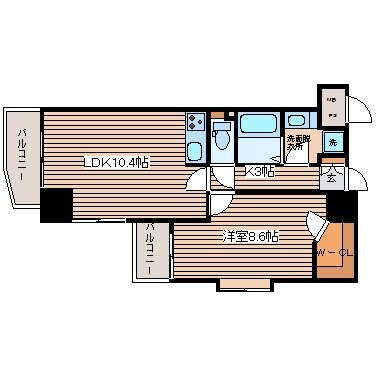 ノーブル大手町の物件間取画像