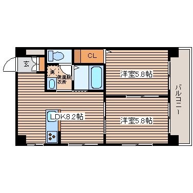 ウィステリア舟入の物件間取画像