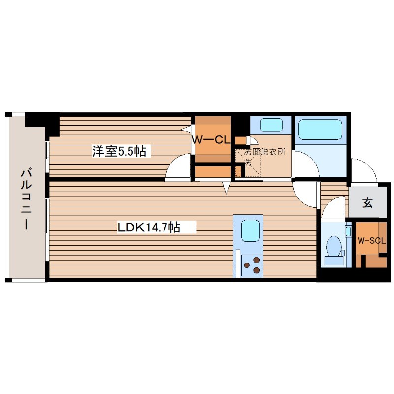 シャーメゾンステージ中央通りの物件間取画像