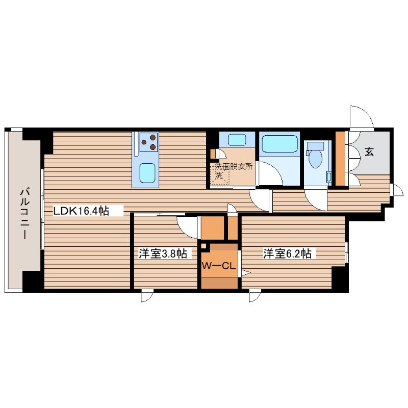 シャーメゾンステージ中央通りの物件間取画像
