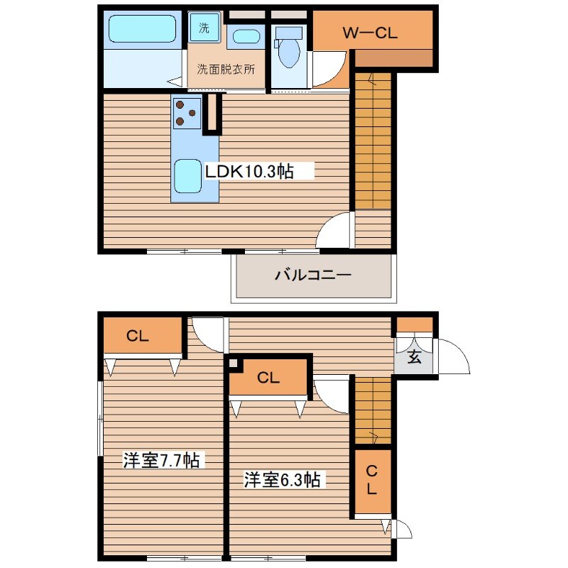 カーサ光南の物件間取画像