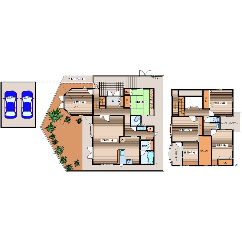 瀬戸ハイム2丁目貸家の物件間取画像
