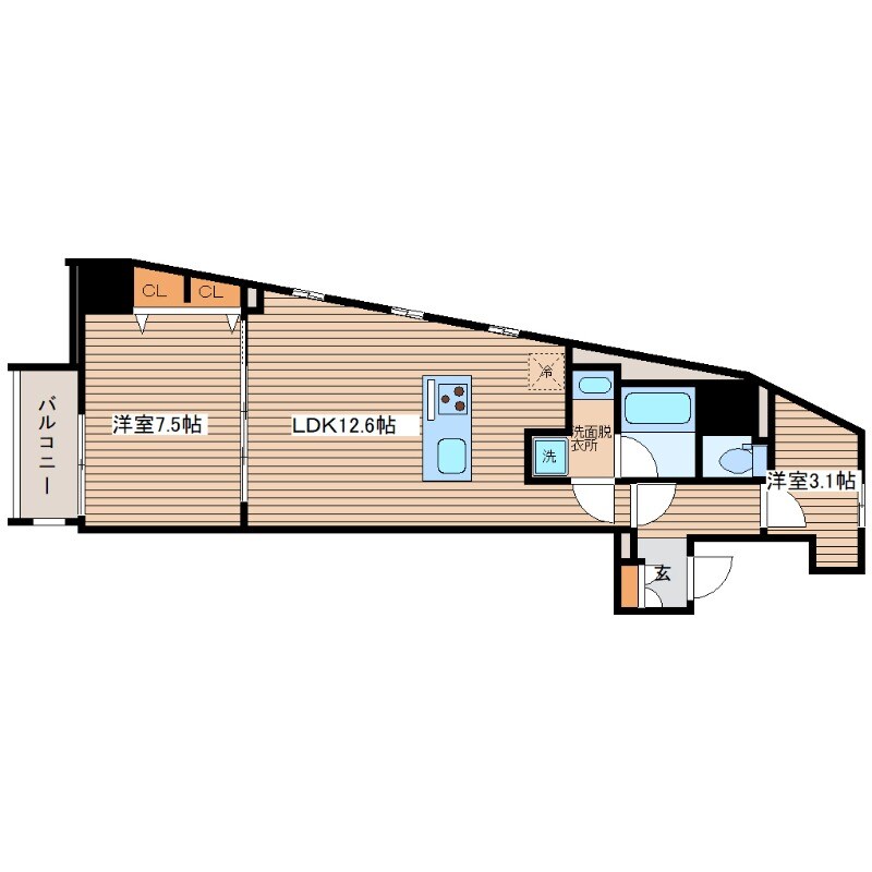 ブランシエスタ広島駅の物件間取画像