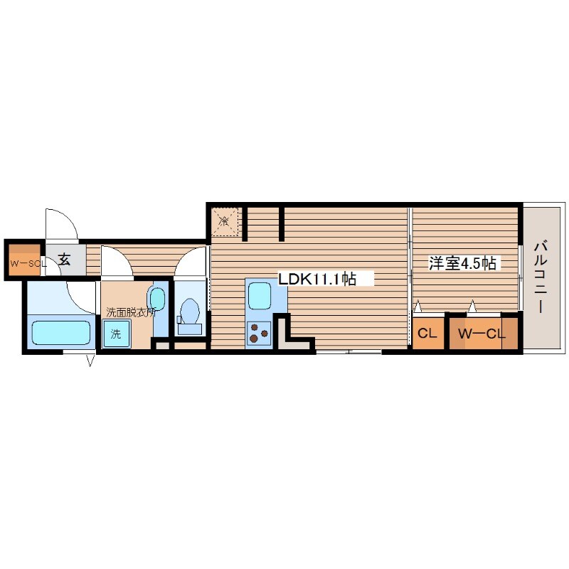 ミルフォード白島の物件間取画像