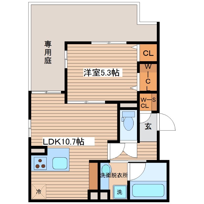 ミルフォード白島の物件間取画像