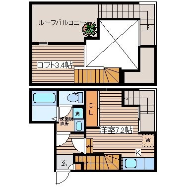 Maisoneticリバーサイド宇品の物件間取画像