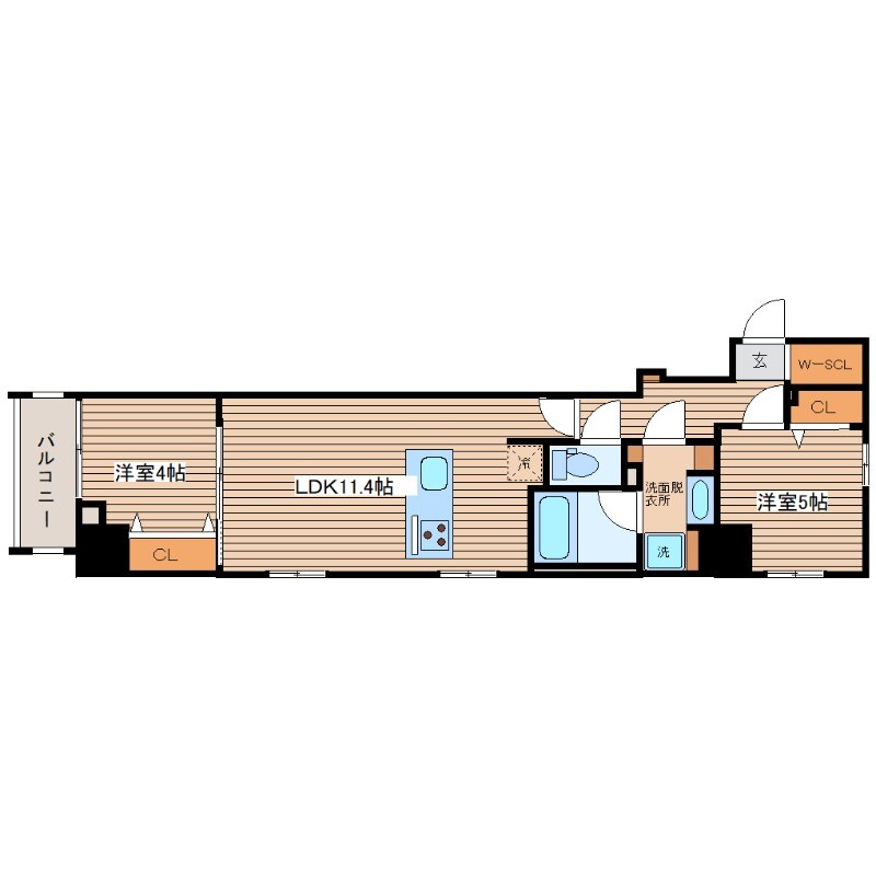 ブランシエスタ広島駅の物件間取画像