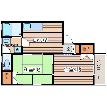 セジュール澤井 B棟の物件間取画像
