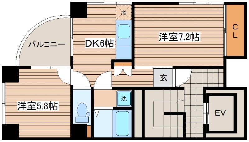 センテニアル幟町の物件間取画像