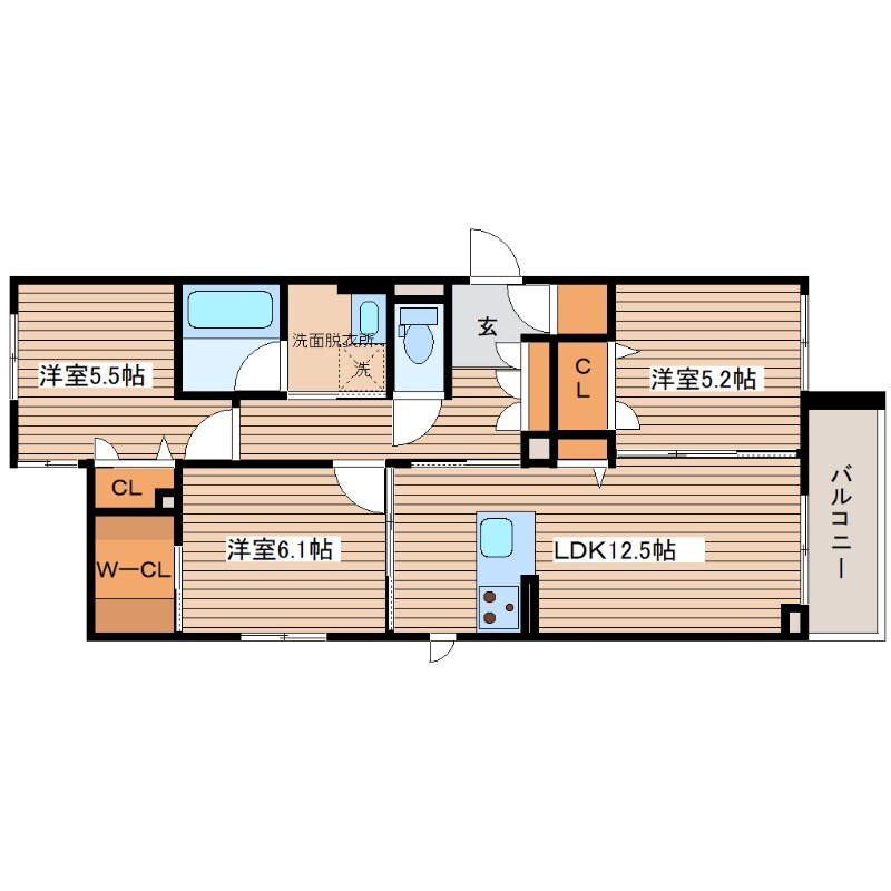ハイムKの物件間取画像