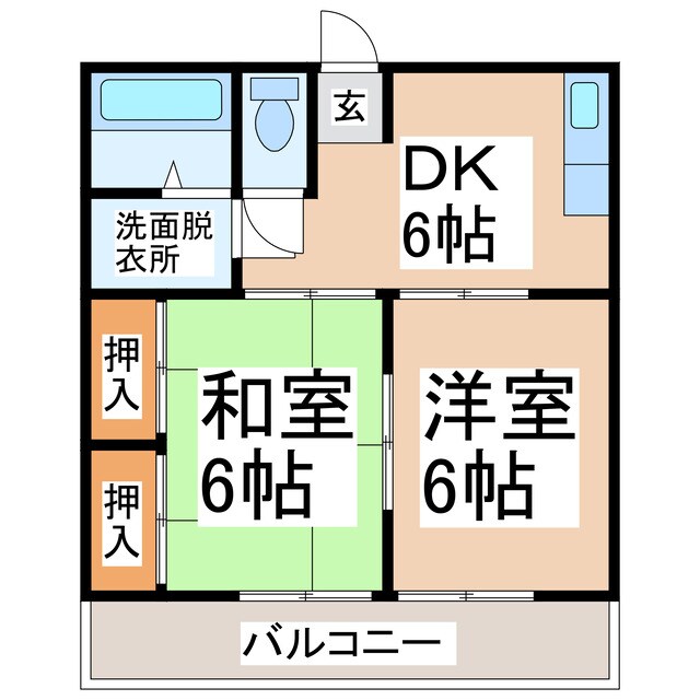 クレドール長嶋の物件間取画像