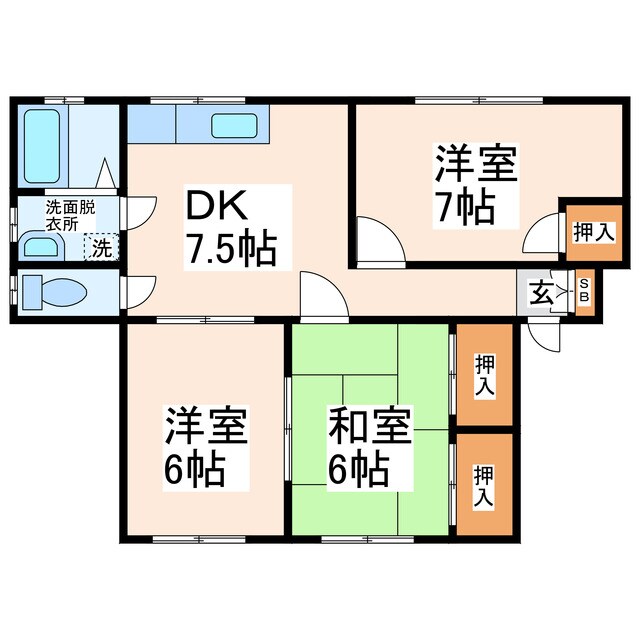 セントラルハイツアキモトの物件間取画像