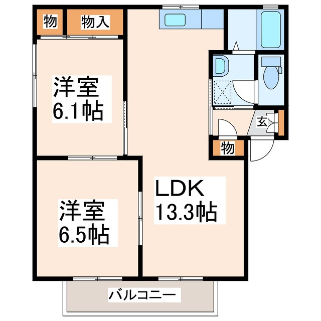 クレイン・ウイングの物件間取画像