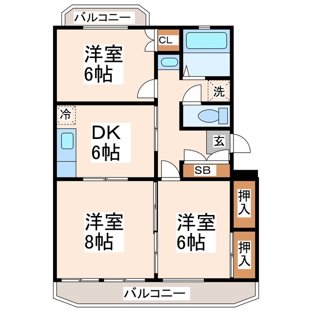 ラフィーネハイツコガの物件間取画像