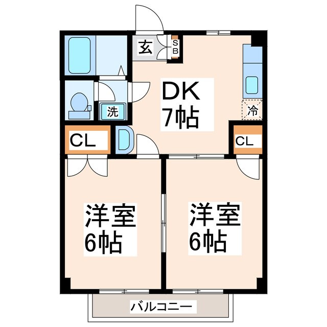 コスモスハイツの物件間取画像