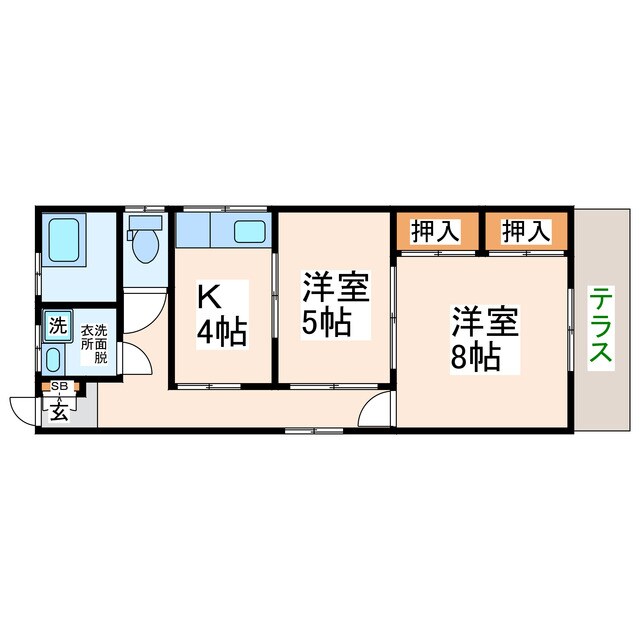 晃明貸家の物件間取画像