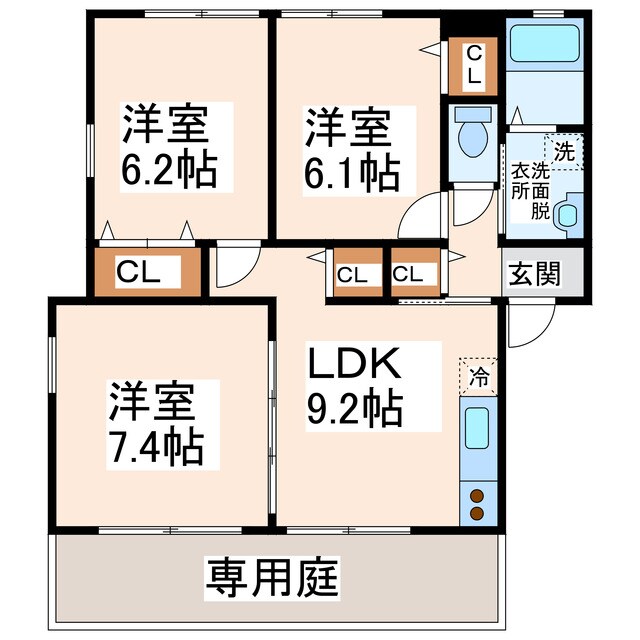 グリーンヒルズ（鶴羽田）の物件間取画像