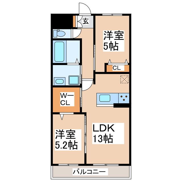 侑信輪Ⅲの物件間取画像