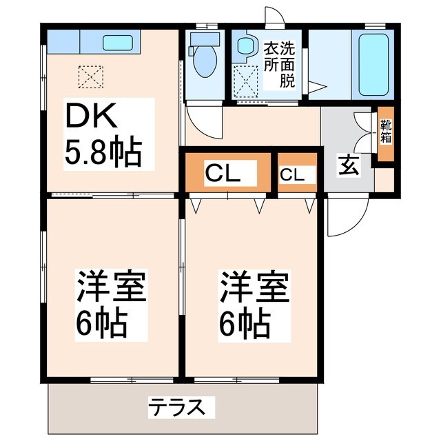 メゾンドカイロウＣ、Ｄの物件間取画像
