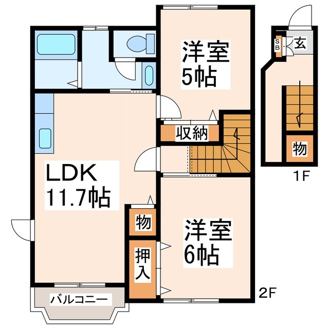 ヒルズハウスの物件間取画像