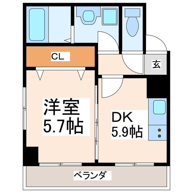 フォーエス新水前寺の物件間取画像