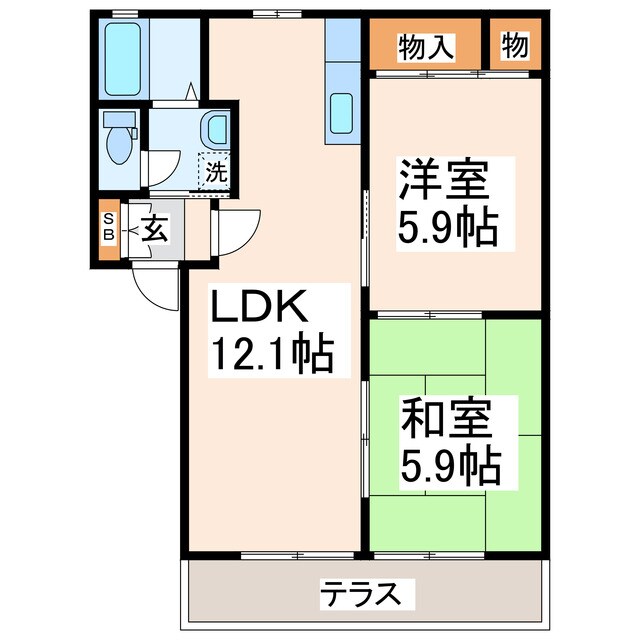 フレグランスの物件間取画像